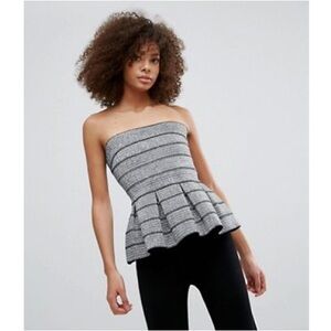 NWT Silver Tube Top